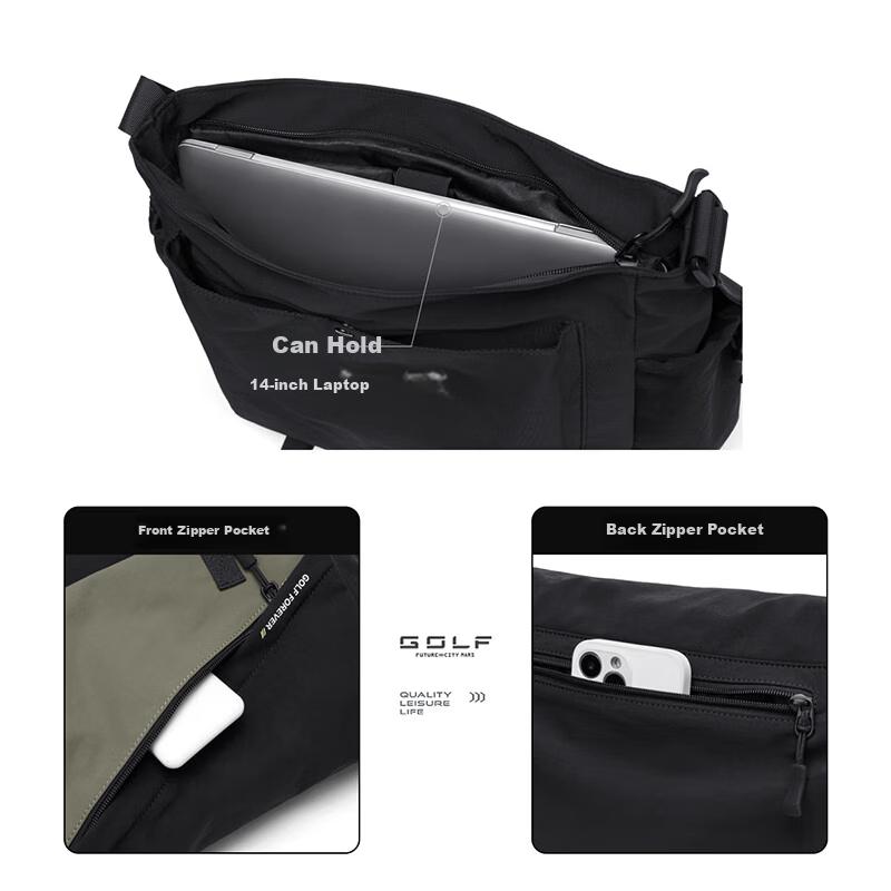 GOLF Waterproof Crossbody Bag, Shoulder Bag, Outdoor Sport Bag, Casual Bag