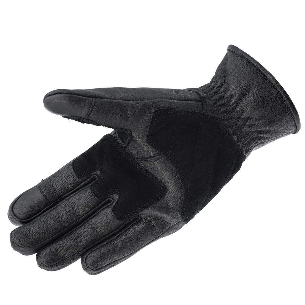 KOMINE Motorcycle Leather Winter Short Gloves Z Size M GK-850 - Series, Black,