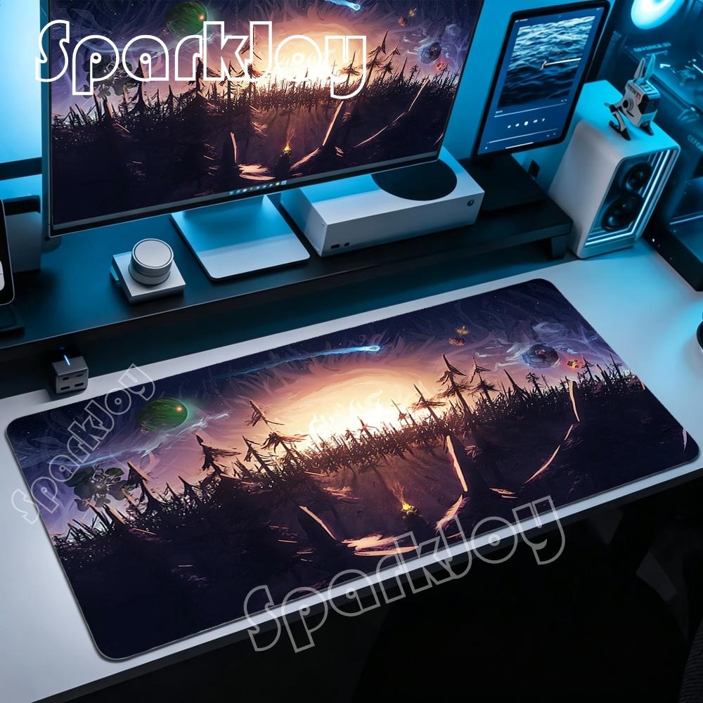 Xxl Outer Wilds Solar System Hd Deskmat Anime Rubber Keyboard Laptop Gaming Nonslip Mat Stitch Edge Mouse Pad With Lockedge