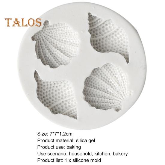 Форма в виде раковины, легкий инструмент для выпекания, без запаха, полезная, 4 полости, форма для украшения торта для вечеринки, пекарня