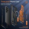 For Samsung Galaxy S24 Ultra Magnetic Case Rotating Kickstand PC + TPU Shockproof Drop-proof Phone Cover