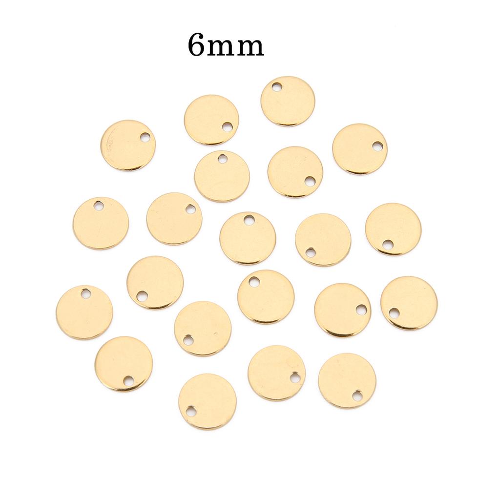 10-20Pcs/Lot Stainless Steel Charms For Jewelry Making Round Stamping Blanks Dog Tag Pendants Diy Necklaces Jewelry Findings