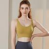 Женский спортивный бюстгальтер с высокой ударопрочностью — сборка сзади, ударопрочный, цельный дизайн для фитнеса, бега и йоги