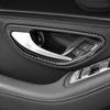 Carbon Fiber Car Interior Door Armrest Handle Cover Trim Door Bowl Frame Stickers For Mercedes Benz C E Class W205 W213 GLC X253
