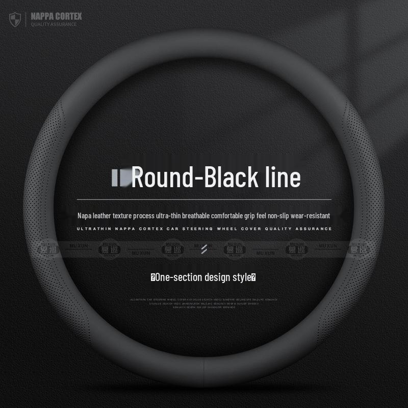 Lincoln MKX Premium Steering Wheel Cover 2009-2018, Four-Wheel Drive, Easy Install, No Hand-Sewing Needed.