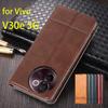 Роскошный магнитный адсорбционный кожаный чехол для Vivo V30e (5G) / Vivo V30e 5G Защитный откидной чехол Capa Fundas Coque