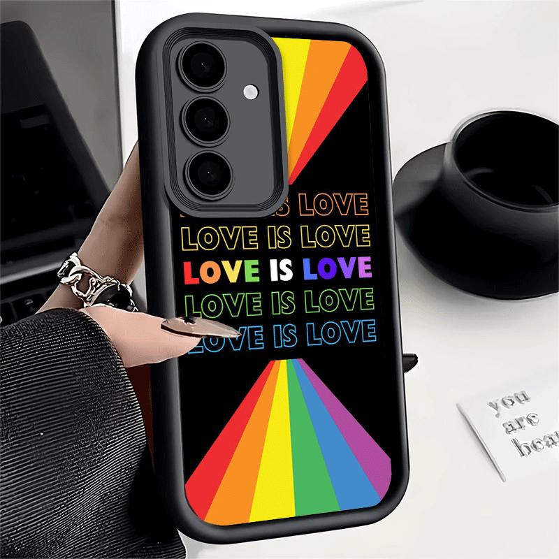 Phone Case for Samsung Galaxy A17 A16 A15 A14 A13 LGBT Rainbow Love Is Love A56 A36 A26 A55 A35 A25 A54 A34 A24 A53 A33 A23 A07