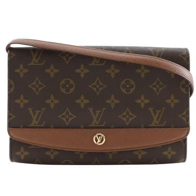 Бордо 24 Сумка на плечо M51798 винтажная 2-в-1 клатч Коричневый холст Monogram Женская Б/У