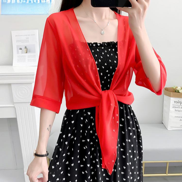 Short Jacket Plus Size Women's Lace Sun Protection Clothing Women's Thin Summer Cardigan Shawl Outer Outfit