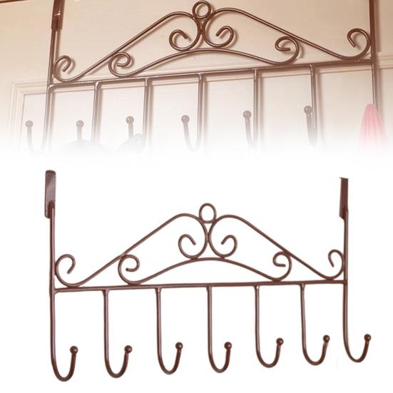 Hangers 5-Hook Punch-free Iron Home Clothing Hanger for Bedroom