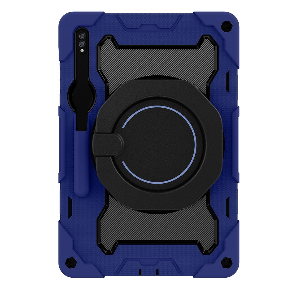 For Samsung Tab S9 Plus FE S8 S7 S6 Lite Case Kids Shockproof Shell for Galaxy A7 A8 A9 Plus 360 Rotating Stand Tablet Cover