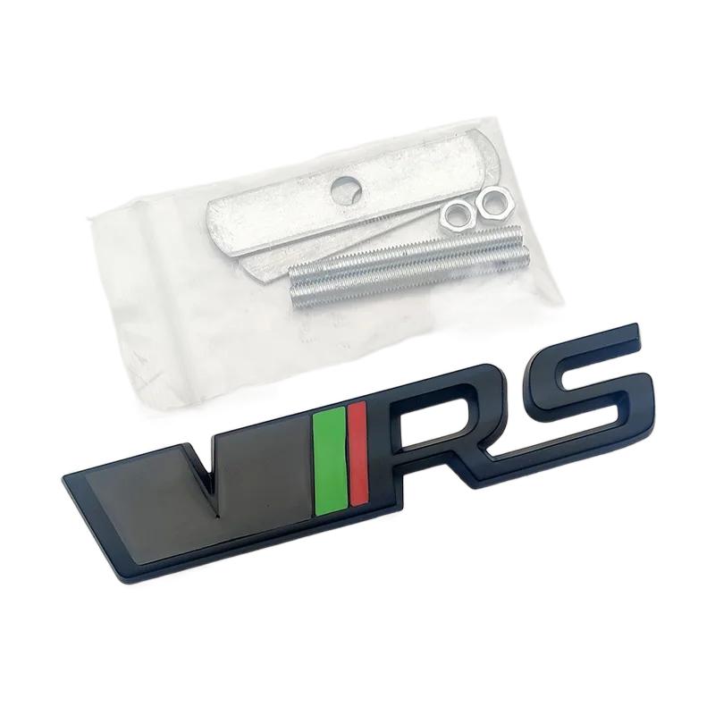 AHUQ1 3D Metal Silver Black VRS Logo Emblem Car Mudguard Badge Trunk Decal for Skoda Fabia Kodiaq MK2 MK3 A7 A5 Sticker
