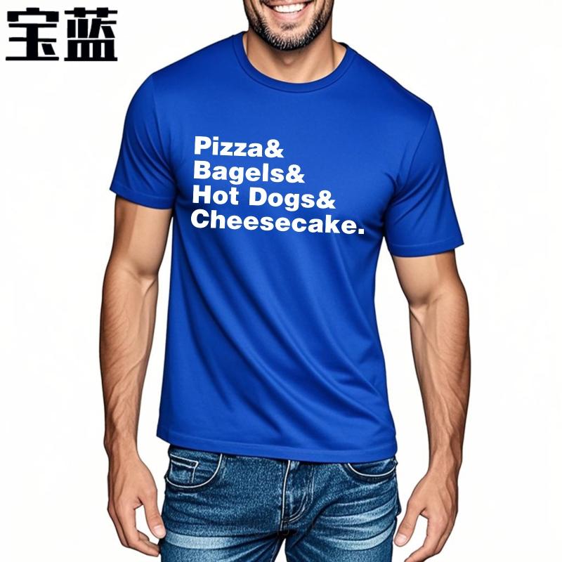 Hiphop Boys Summer T Shirt Pizza Bagels Hot Dogs Cheesecake Short Sleeve Travel ONeck Unisex Tee Shirt Relaxed Fit Tshirt