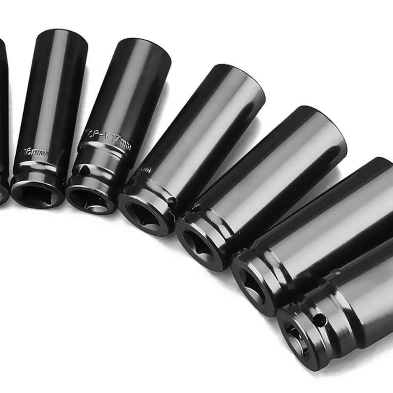 1/2 (12,7) Набор ударных головок Глубокая ударная головка 10 мм 12 мм 13 мм 14 мм 15 мм 17 мм 19 мм 21 мм 22 мм 24 мм Набор из 10 предметов С футляром Тип поверхностного контакта