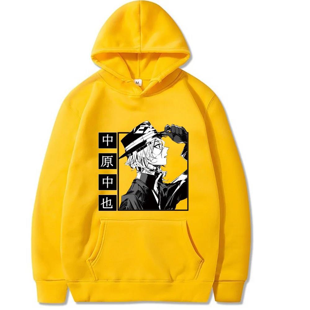 Аниме Bungo Stray Dogs Накахара Чуя Толстовки Пуловеры Осень Зима Флис Уличная одежда Топы