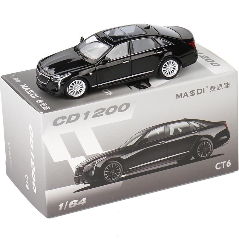 cugpwl1 New In Stock Masdi 1:64 Cadillac Ct6 Alloy Miniature Diecast Model Cadillac Sedan Car Collection Ornaments Custom Toys Kids Gift