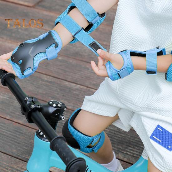 6 шт./компл. детский защитный комплект для катания на коньках с наколенником, локтем, защитой запястья, защитой для роликовых коньков, скейтборда, самоката, велосипеда, защитным снаряжением для езды на велосипеде