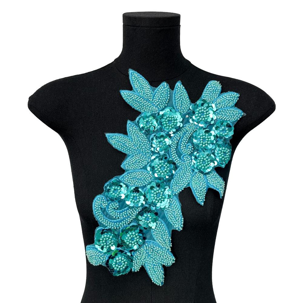 Three Dimensional Flowers Flower Embroidered Patches Sequin Patch Repair Women Clothes