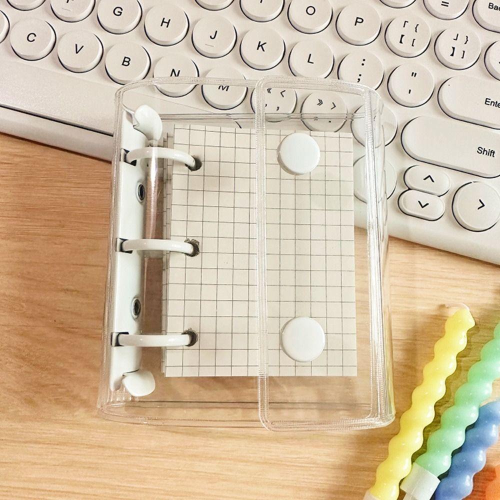 3-hole A8 binder Transparent Mini binder Waterproof Loose leaf notebook Diary