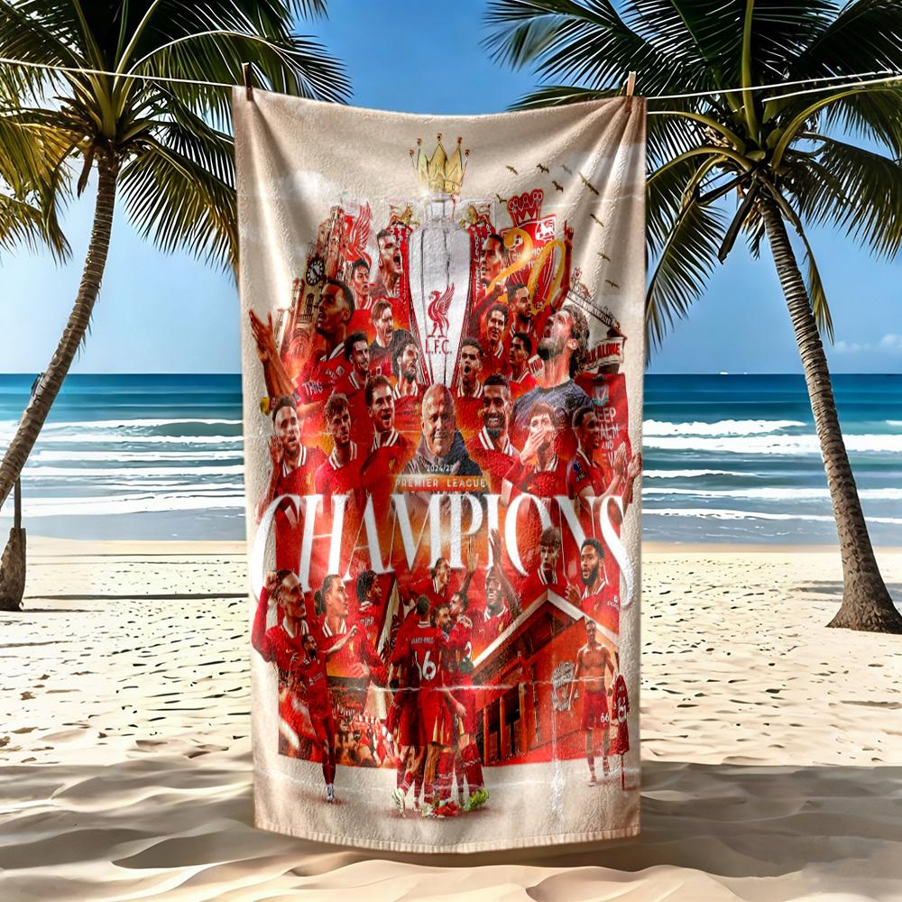 Liverpool Football Club Beach Towel Super Soft Absorbent Comfortable Lightweight Perfect For Traveling Yoga Camping And Swimming