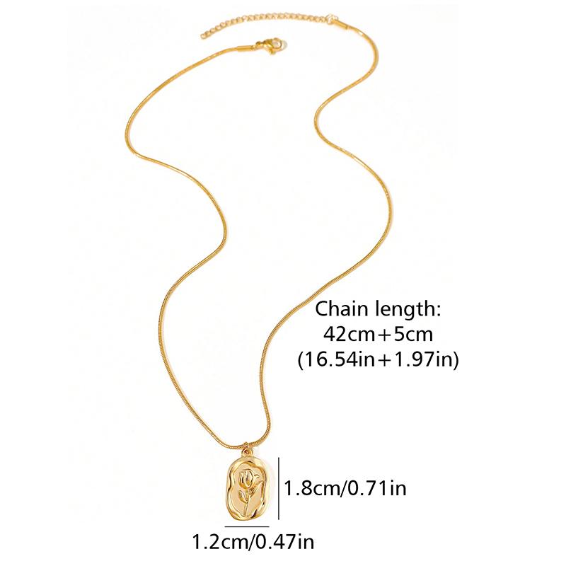 1 шт. Ожерелье женское позолоченное новое рельефное колье в виде тюльпана французская винтажная цепочка на ключицу нишевый дизайн высокого качества два цвета