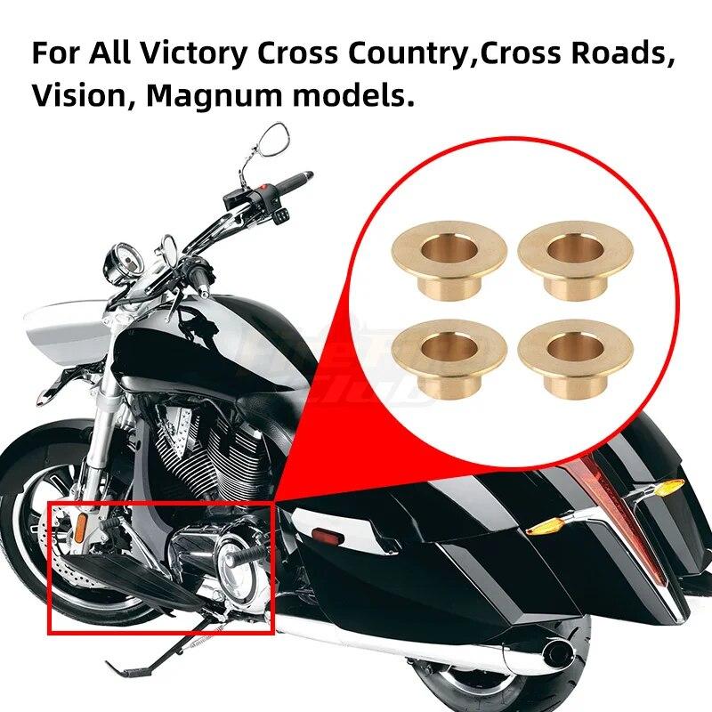 Motorcycle Lever Bushings Bronze Pedal Sleeve 4Pcs Shift Brake For Victory Cross Country Cross Roads Vision Magnum Models