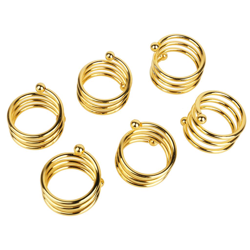 8pcs Gold Spiral Napkin Rings Elegant Rust Prevention Metal Napkin Rings for Wedding Birthday