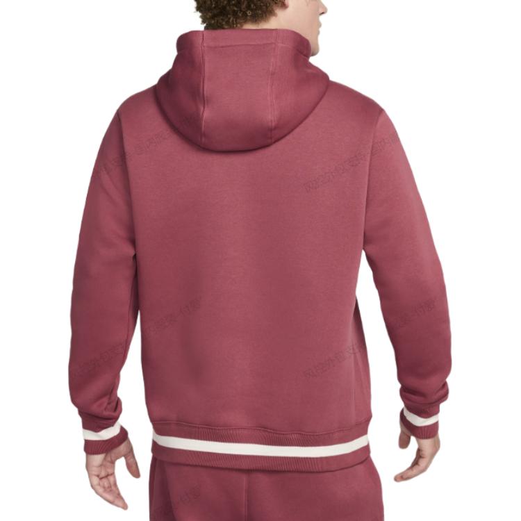 Nike Удобная Мягкая Толстовка с Капюшоном и Длинным Рукавом для Футбола Мужские топы Бордовый FQ3004-661