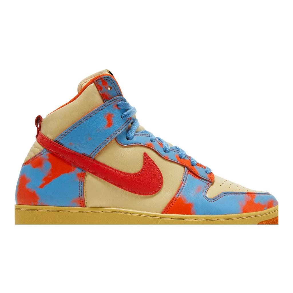Nike Men's Dunk High 1985 'Orange Acid Wash' (Unisex) Safety Orange / Team Orange Skateboard Shoes DD9404 800