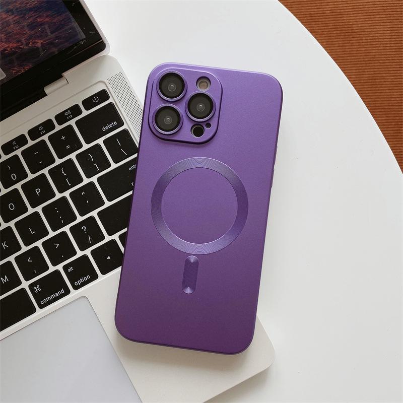 Магнитный чехол с рисунком CD и защитной пленкой для линз для iPhone 16E/Apple 15 Pro Max/14 Мягкий чехол