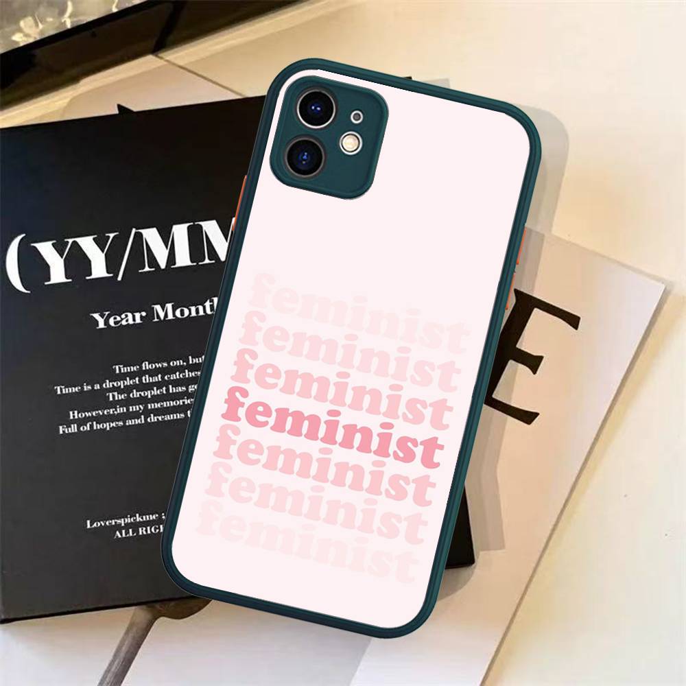 Феминистская Феминизм Эстетика Девушка Чехол для Телефона Для iPhone 13 12 X XS MAX Pro Max 16 15 11 14 Pro Max Ударопрочный Матовый Чехол