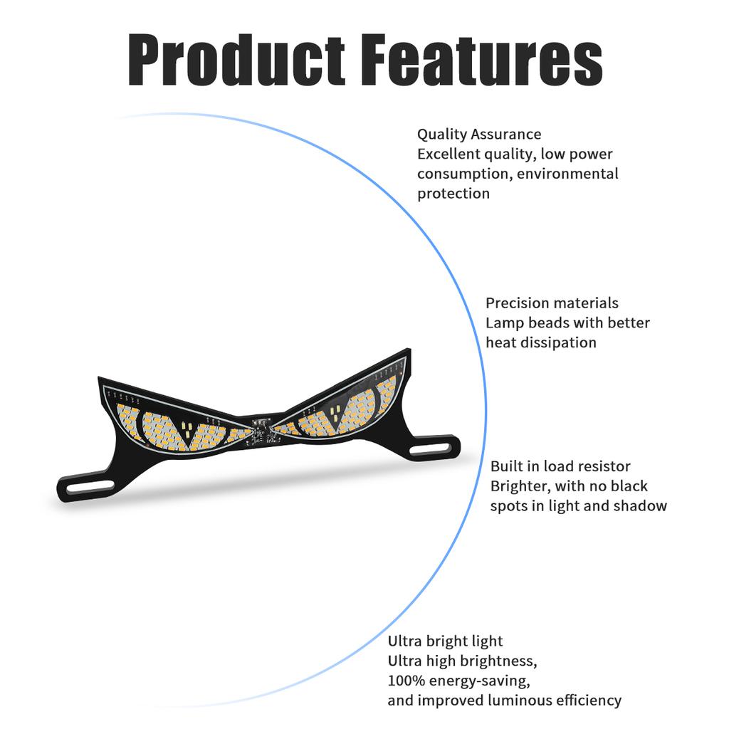 1 Комплект Светодиодные Декоративные Огни Номерного Знака Мотоцикла Глаз Змеи Задний Габаритный Фонарь Стробоскоп Мигающий Электромотоцикл Модифицированный