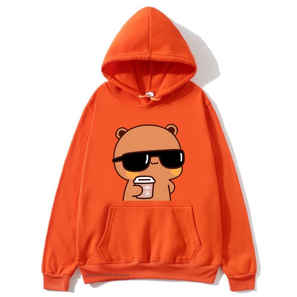 Парные толстовки с капюшоном больших размеров Толстовка с принтом мультфильма «Кавайи» Пуловер Harajuku для мужчин и женщин Толстовка с капюшоном Sudaderas