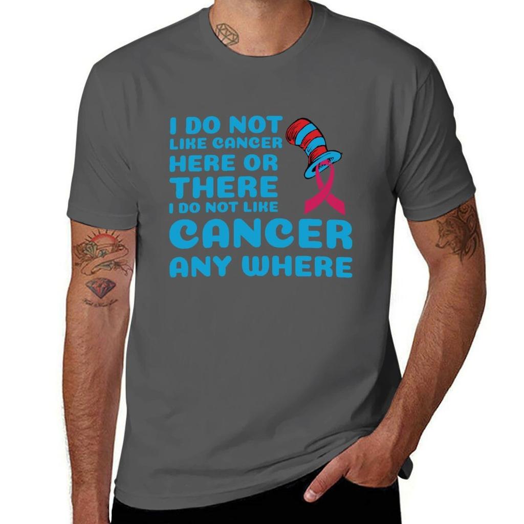I DO NOT LIKE CANCER TShirt Vintage Print Crew Neck Tee