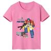 New Summer Childrens Pure Cotton Tshirt Featuring Transformers Optimus Prime Cartoon Print Casual Parentchild Top