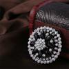 High -Grade Round Rhinestone Brooch Fashion Versatile Jewelry Uniform Clothing Accessories