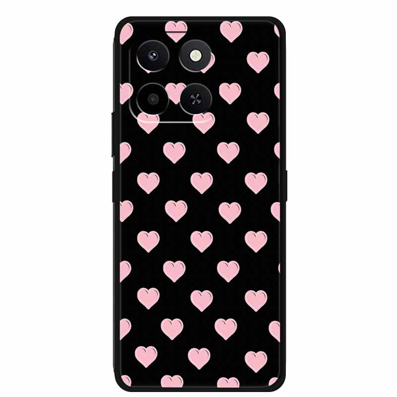 3D чехол для Honor X7d 5G Чехол X 7 d Coque 6.77" Тиснение Цветы Черный Силикон Мягкая задняя крышка Для Honor X7d 4G Чехлы Оболочка Funda