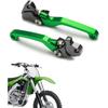Рычаги сцепления и тормоза для питбайка KX250F/450F 2013-2018, KX250 2019-2020, YZ125/250 2008-2014, YZ250F 2007-2008, YZ450F 2008, Винтажный зеленый