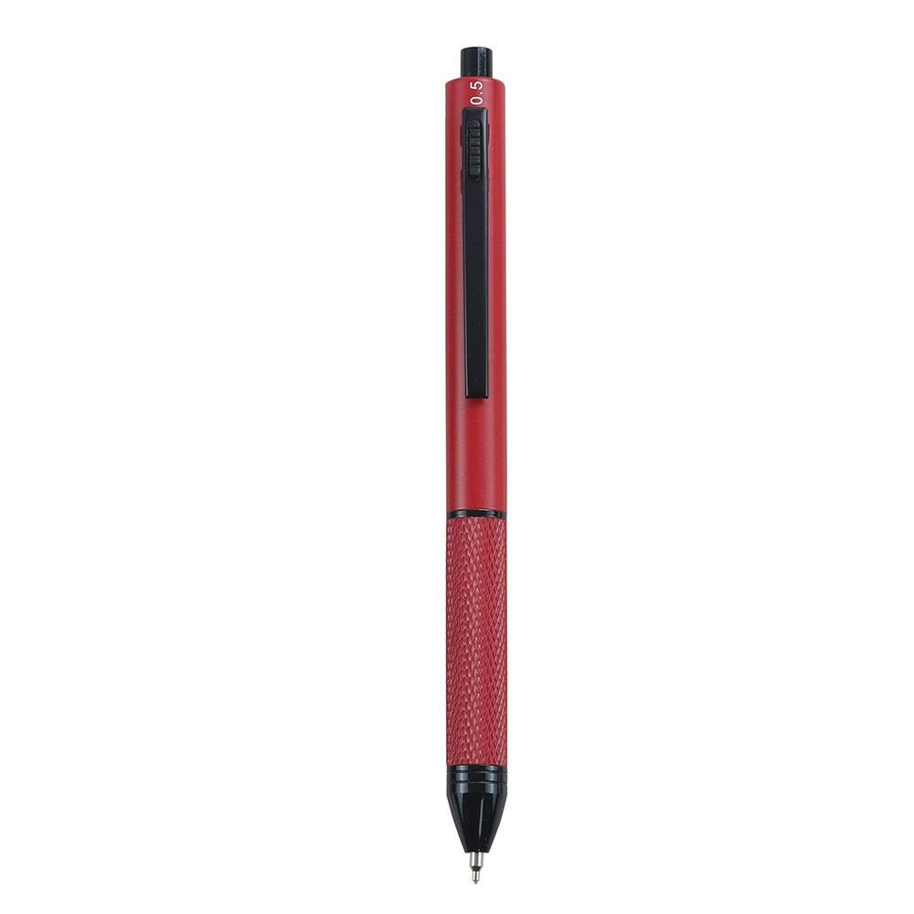 Metal Multifunction Pen 4-in-1 0.5mm Mechanical Pencil Simple 3 Color Ballpoint Pen  School Office