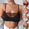 Women's Comfortable Lace Trim Sexy Solid Color Bottoming Underwear Bra Without Chest Pad