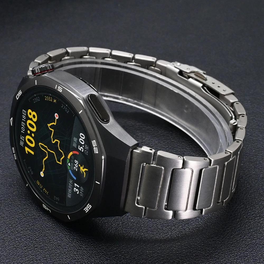 22 мм Мужской титановый ремешок для часов Huawei GT4/5 Pro 46 мм Watch 4 Pro Роскошный браслет со звеньями для Amazfit GTR 47 мм Balance Garmin Venu 3
