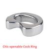 Stainless Steel Penis Lock Ring Heavy Duty Weight Male Metal Ball Stretcher Scrotum