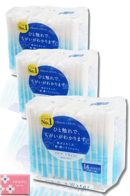 Elleair Plus Water Pocket Tissue Упаковка из 14 увлажняющих салфеток [x3]
