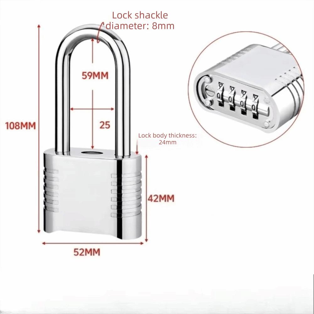 4 Digit Code Keyed Padlock Anti-theft Travel Suitcase Lock Locker, Gym,Home Office
