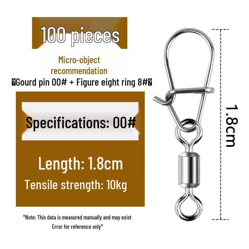 Enhanced Figure Eight Micro Swivel Connector Lure Pin Accessories