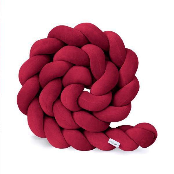 Скандинавская датская вязаная подушка-шар с узлом - Плетеный декор для детской комнаты и бортик для кровати