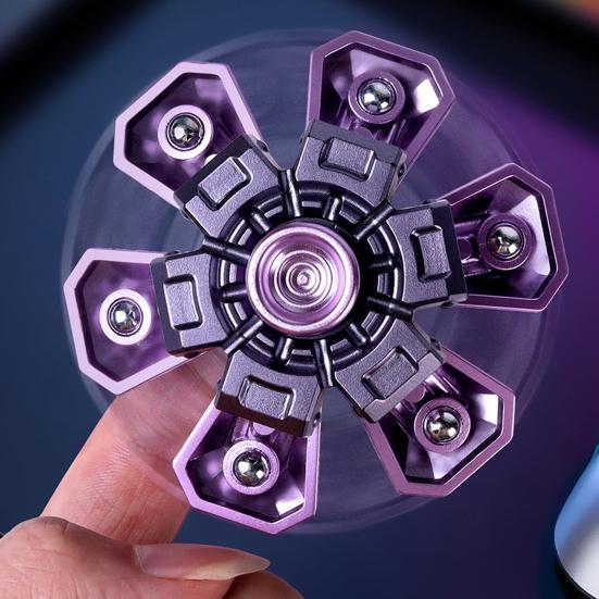 Fidget Spinner Toy Stress Anxiety Relief Teens Adults Extendable Armor Fingertip Gyroscope Portable Travel Sensory Spinning Toy