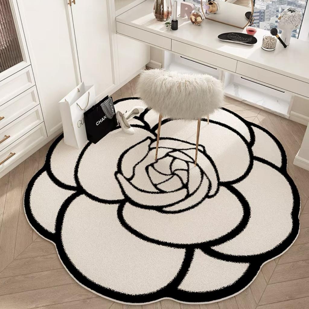 Advanced Floor Mat Round Shape Floor Mats Makeup Room Floor Mats Kitchen Hallway Runner Rug Bedroom Living Room Soft Carpet Non-slip Area Rug