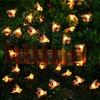 10M Solar Outdoor Cute Honey Lamp String Fairy Fairy Tale Copper Wire Lamp Garden Lawn Plant Decoration Courtyard Party Holiday Wedding Decoration