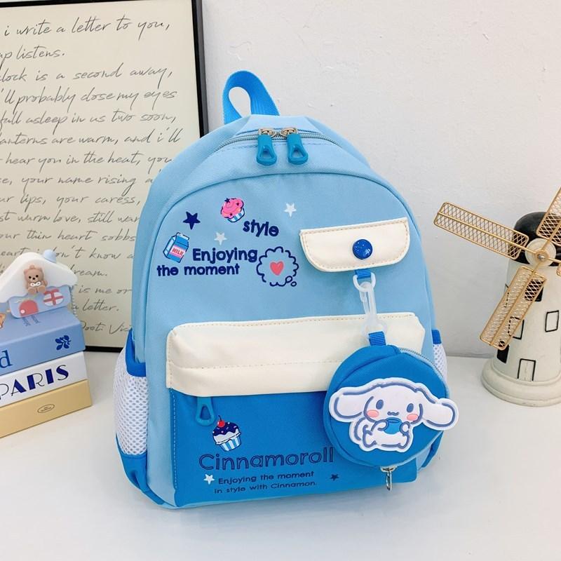Cinnamon Letters Print Childrens School Bag With Cartoon Anime Prints For Daily Use